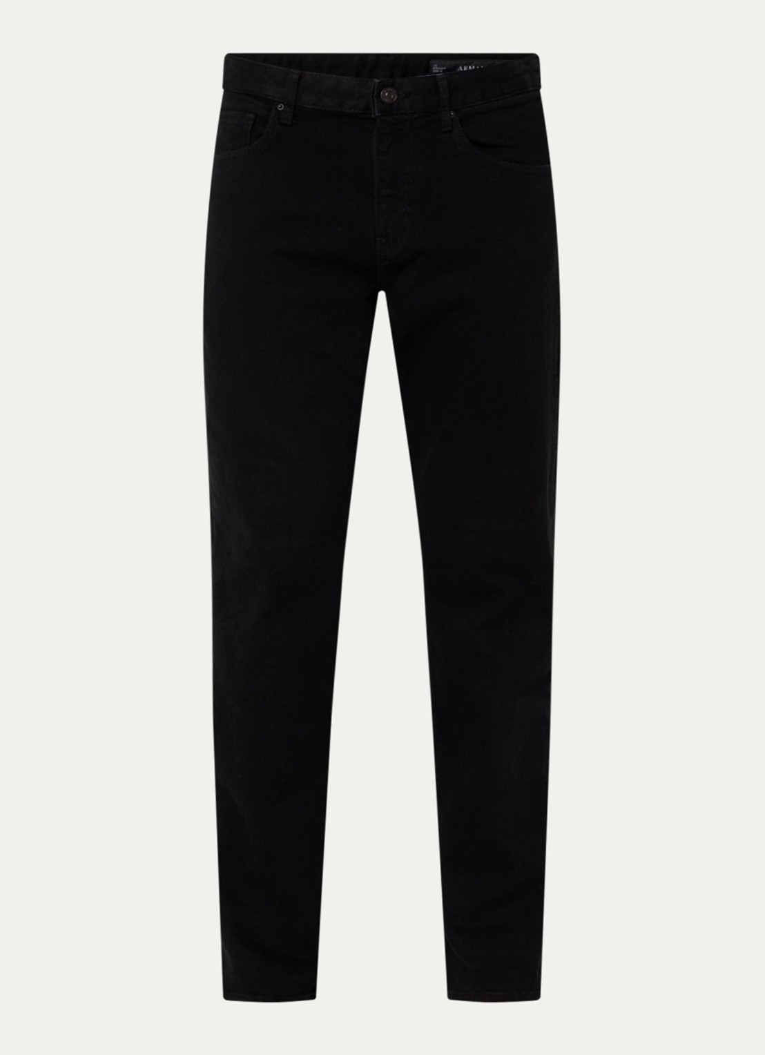 Armani Tapered fit jeans met gekleurde wassing - voorkant 3 zwart