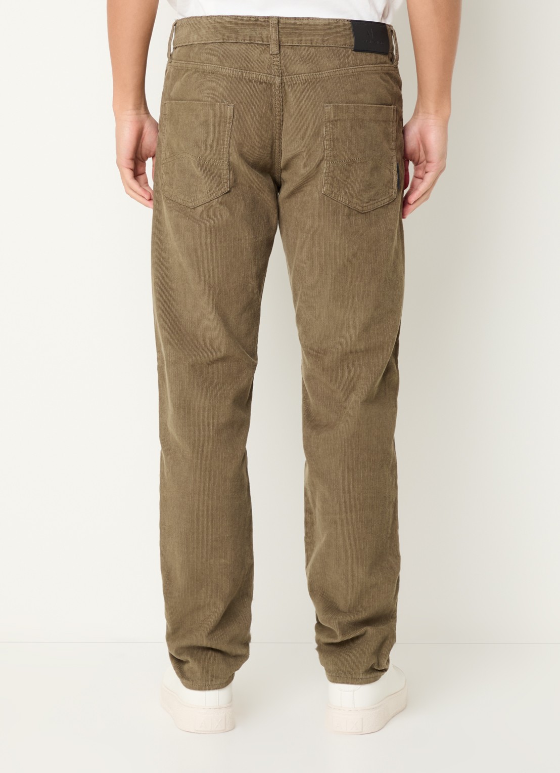 Armani Tapered fit jeans met gekleurde wassing - achterkant 5 legergroen