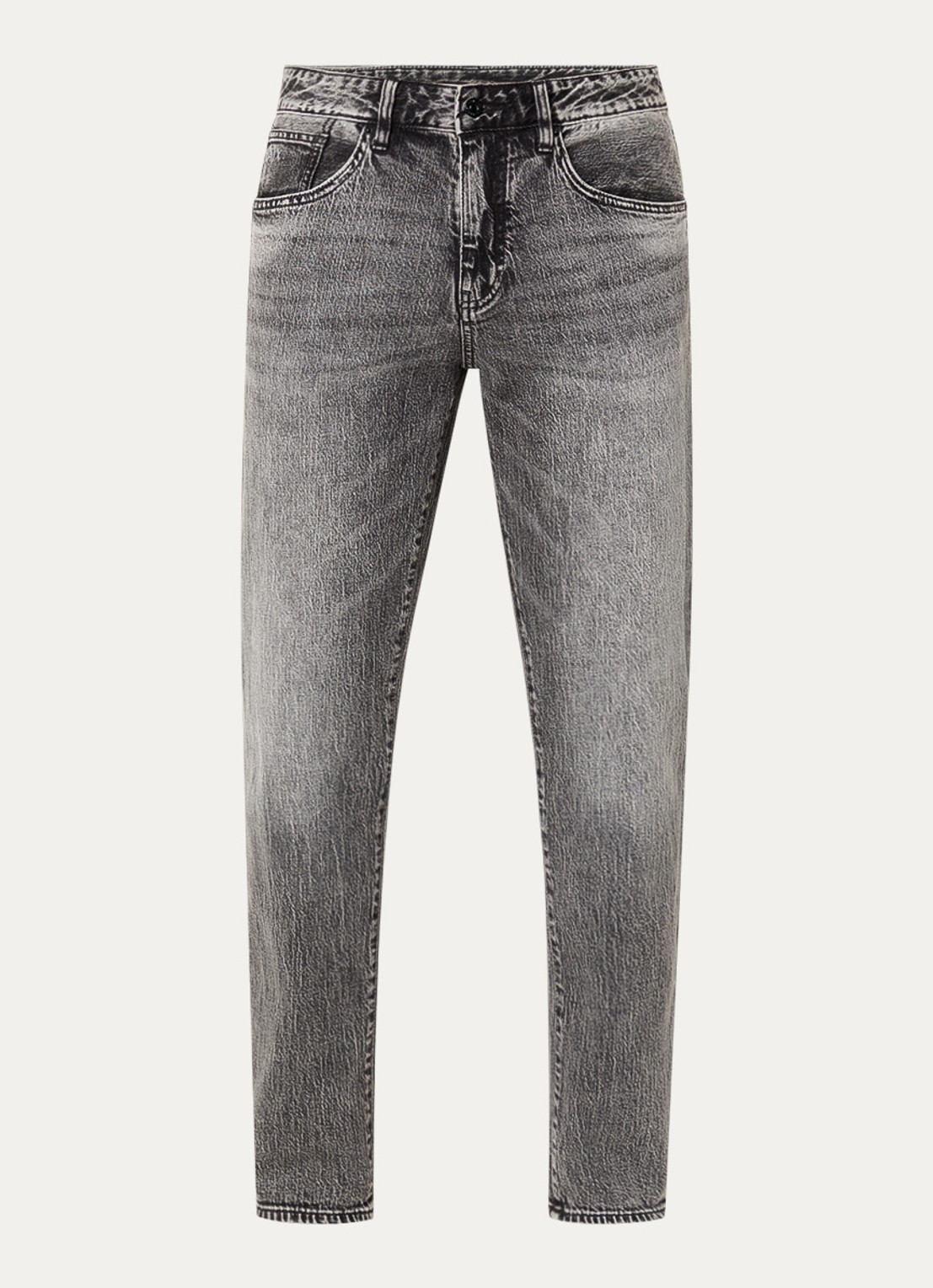 Armani Tapered fit jeans met steekzakken - voorkant 2 grijs