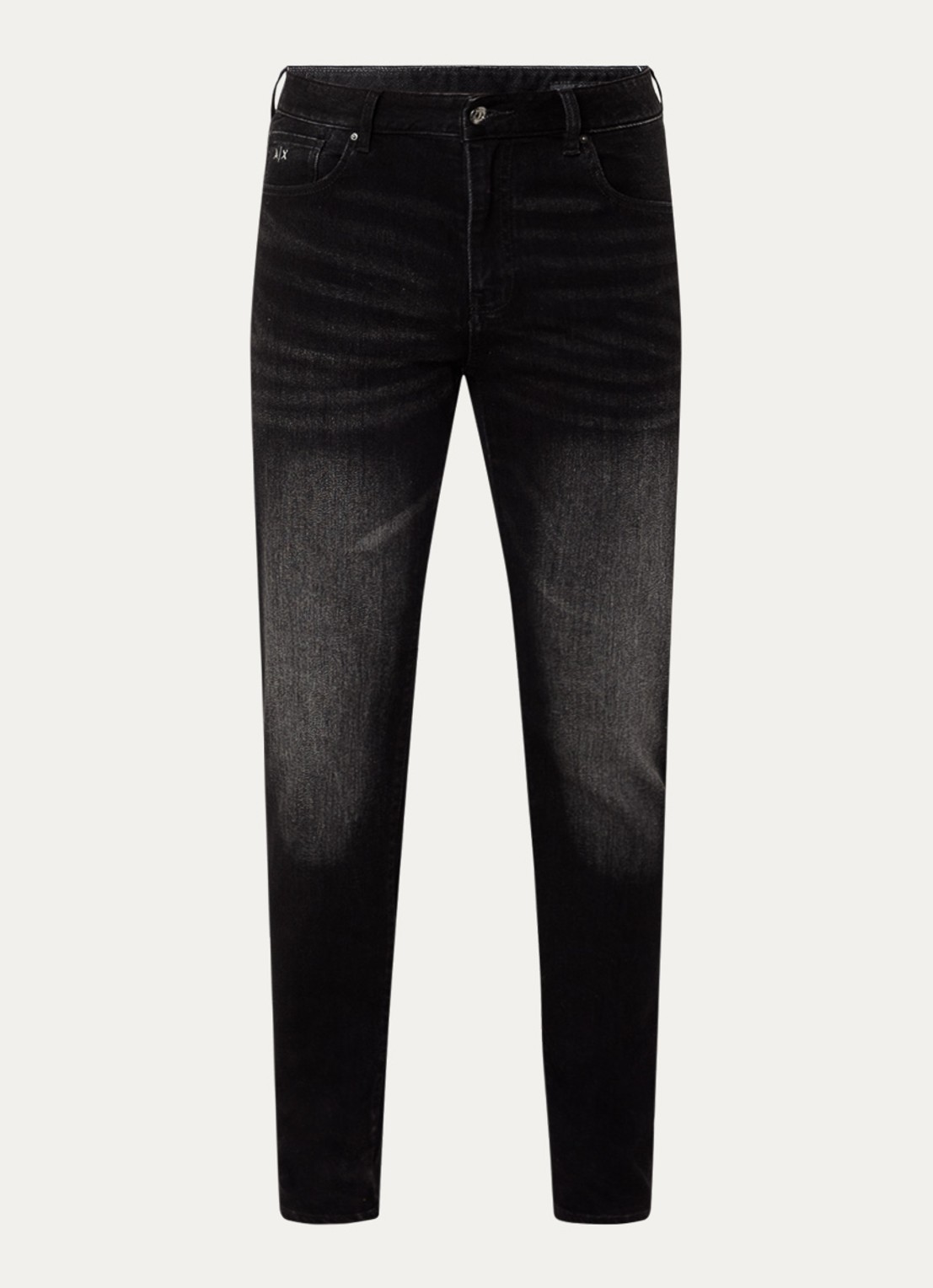 Armani Tapered fit jeans met steekzakken - voorkant 3 zwart