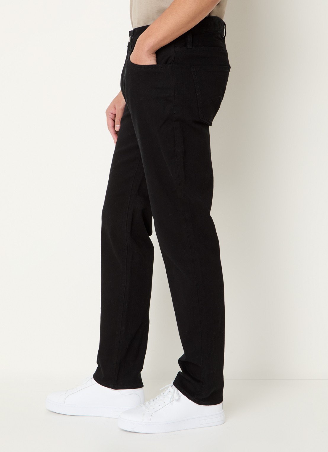 Armani Tapered fit jeans met steekzakken - detail 3 diepzwart