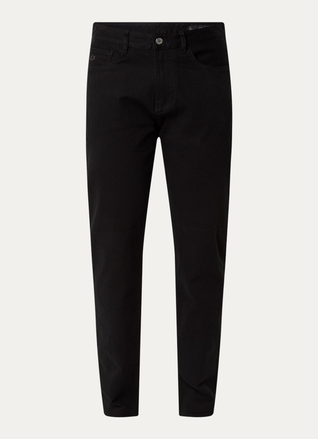 Armani Tapered fit jeans met steekzakken - voorkant 4 diepzwart