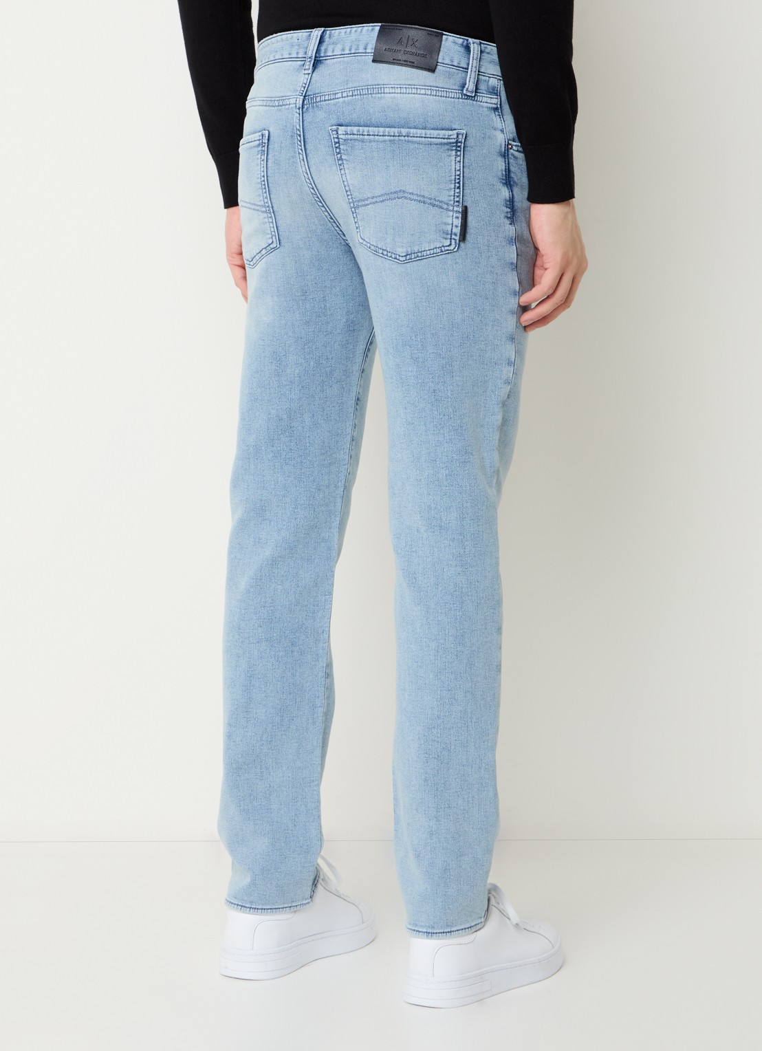 Armani Tapered fit jeans met steekzakken - achterkant 5 blauw