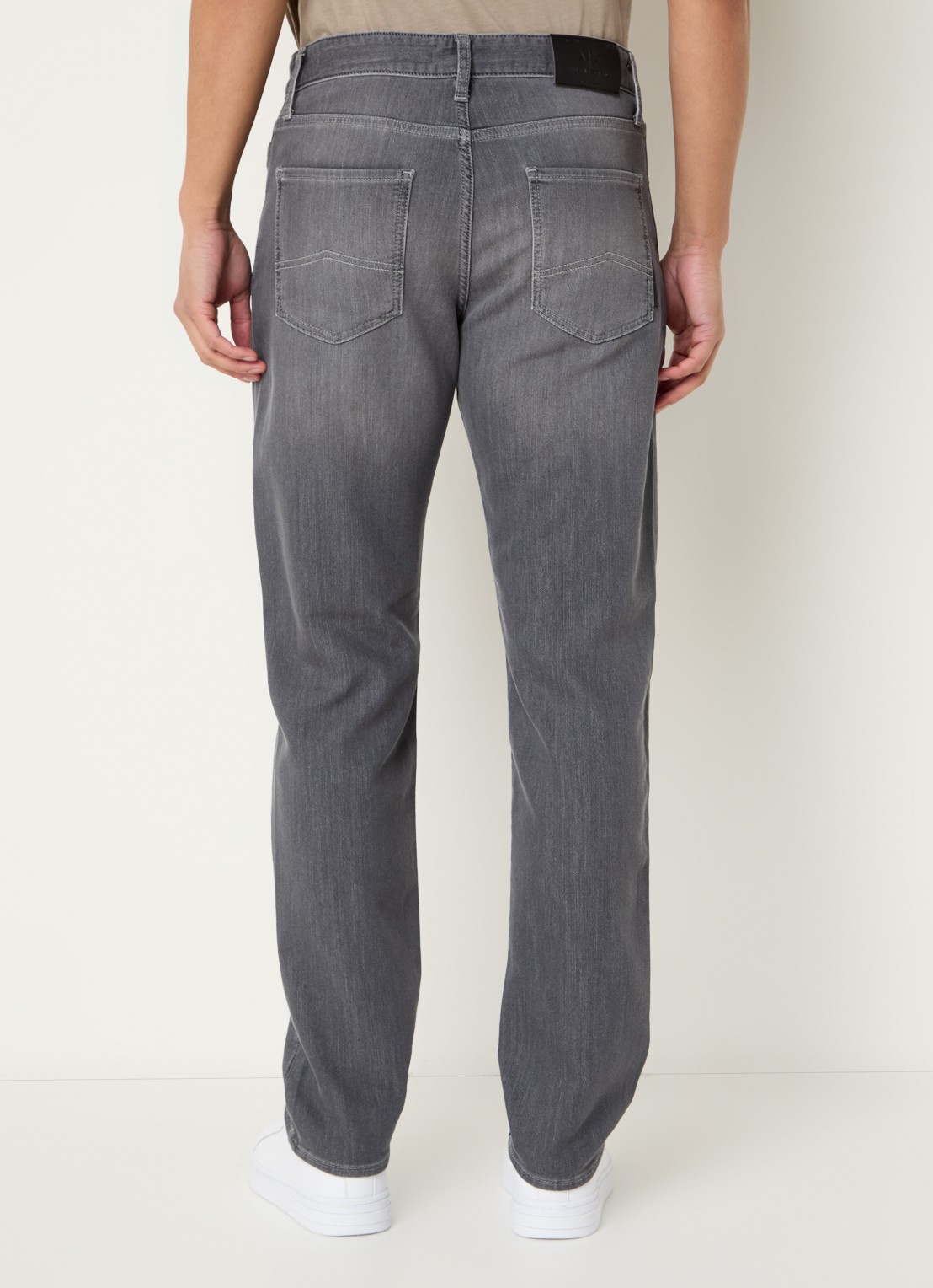 Armani Tapered fit jeans met steekzakken - achterkant 3 donkergrijs