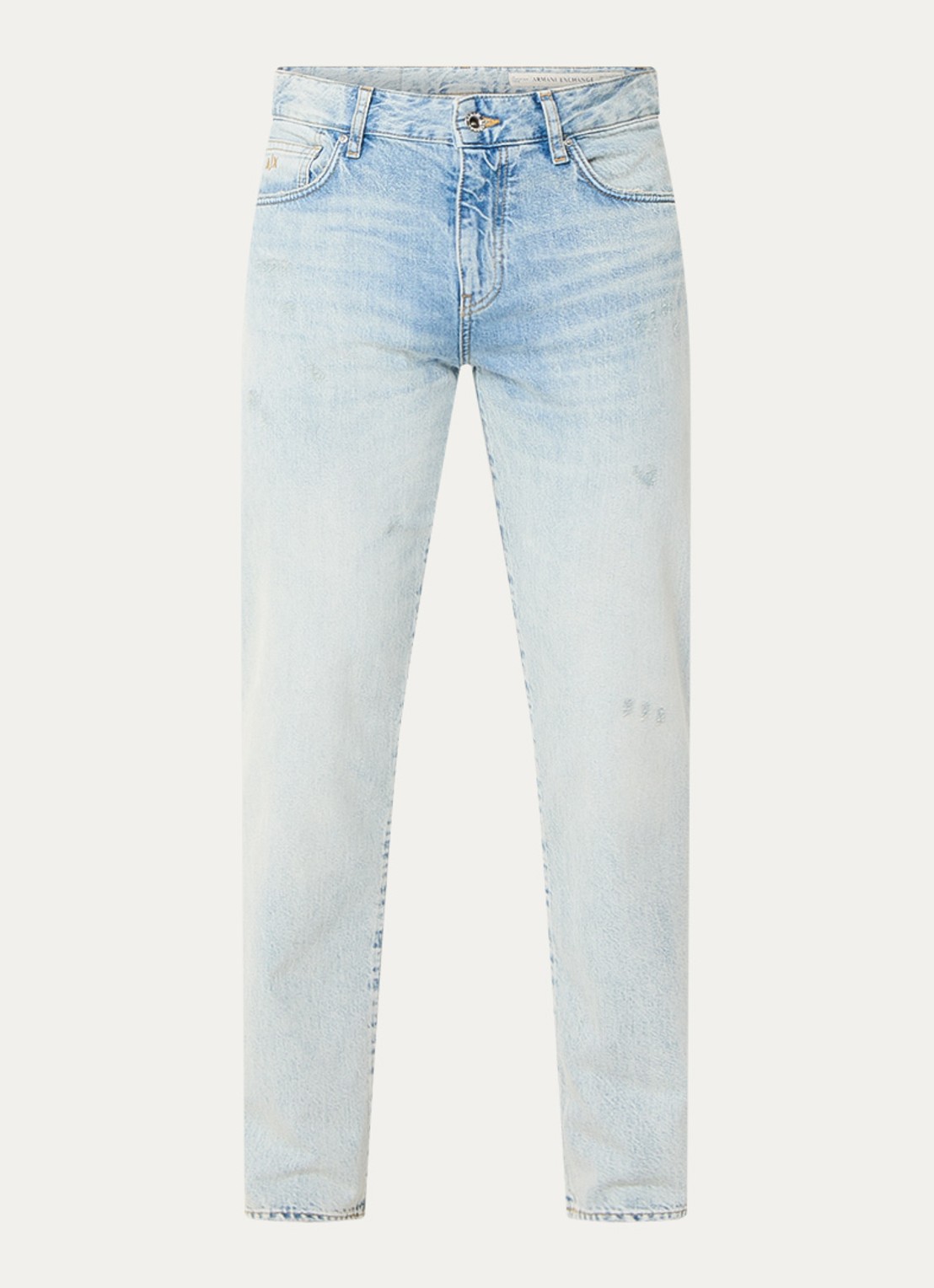 Armani Tapered fit jeans met steekzakken - voorkant 3 blue denim