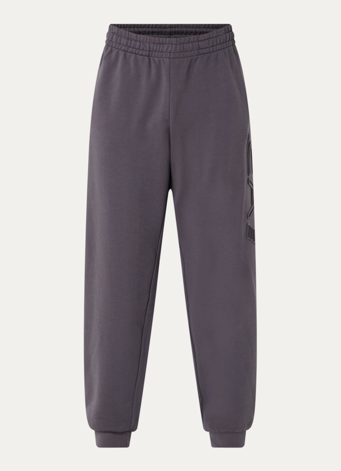 Armani Tapered fit joggingbroek met 3D logoprint - voorkant 2 taupe