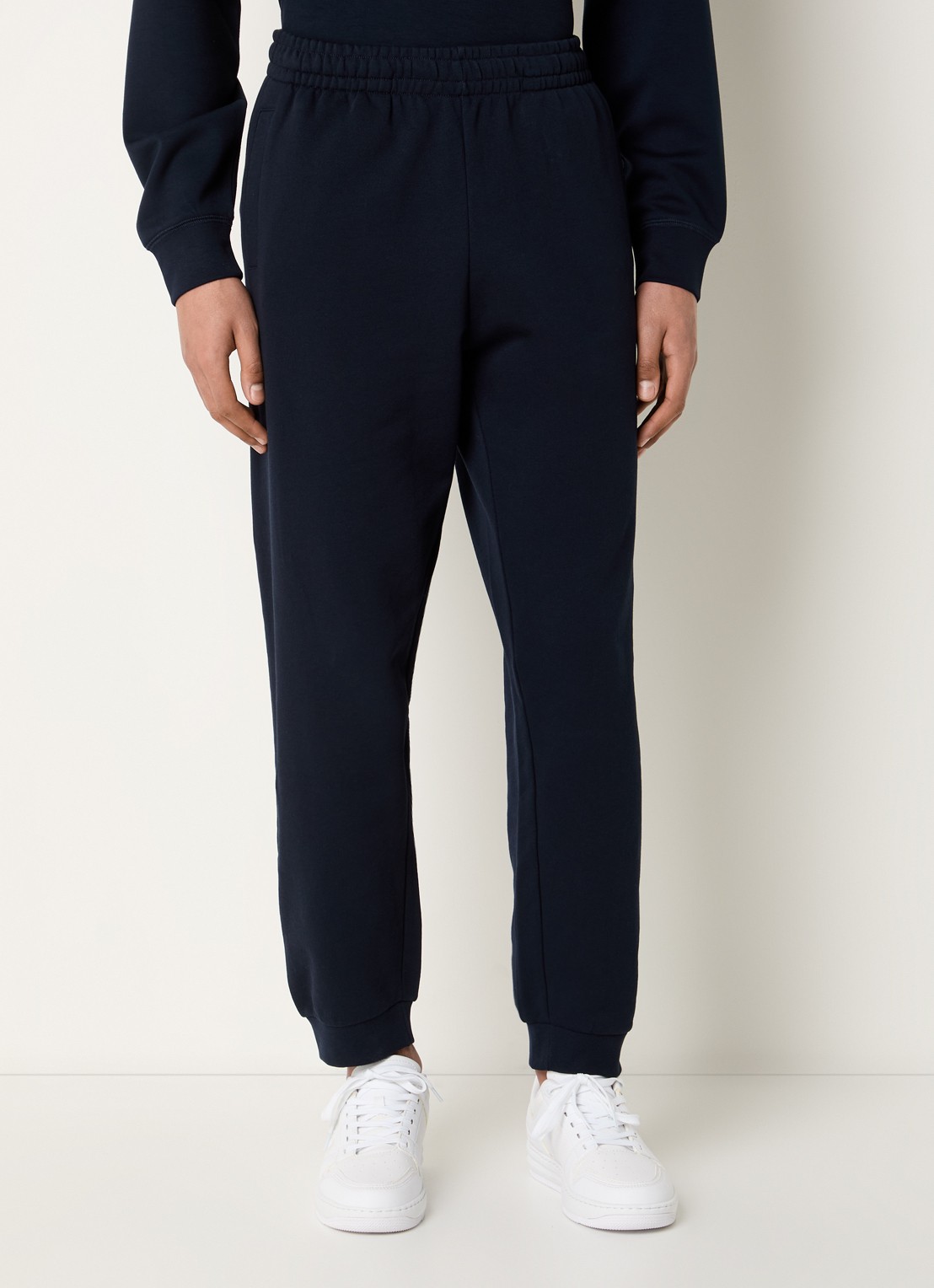 Armani Tapered fit joggingbroek met 3D logoprint - detail 4 donkerblauw