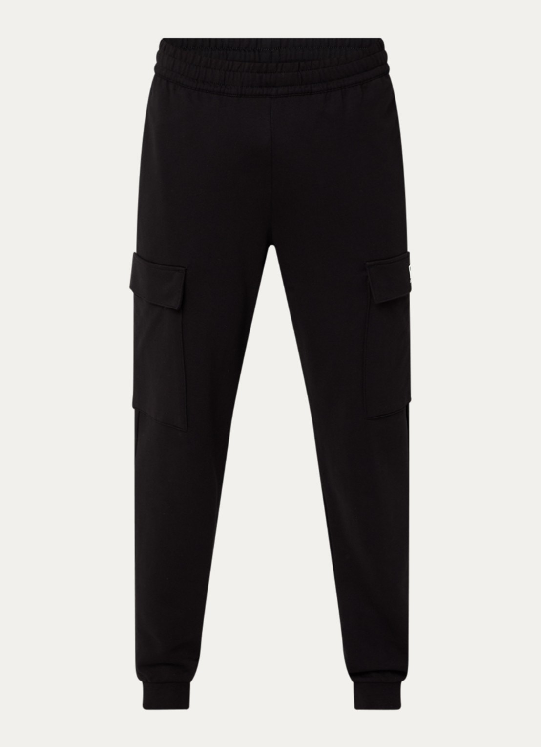Armani Tapered fit joggingbroek met klepzakken en logo - voorkant 2 zwart