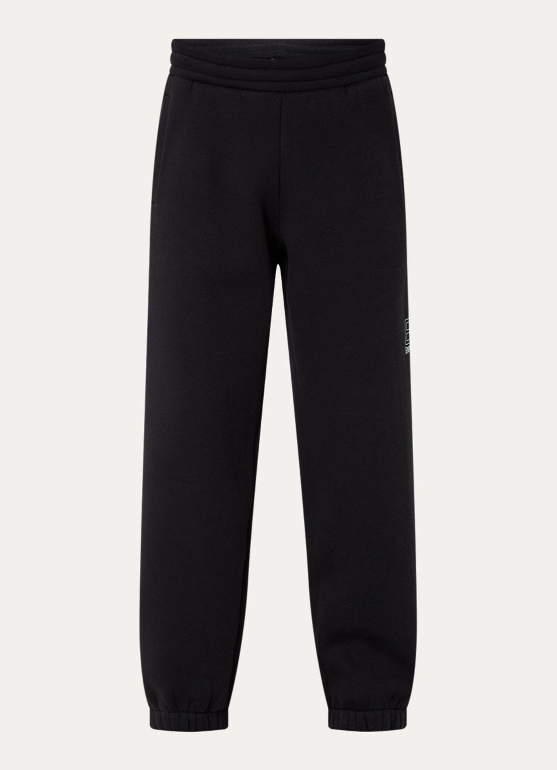 Armani Tapered fit joggingbroek met logo en steekzakken - voorkant 4 zwart