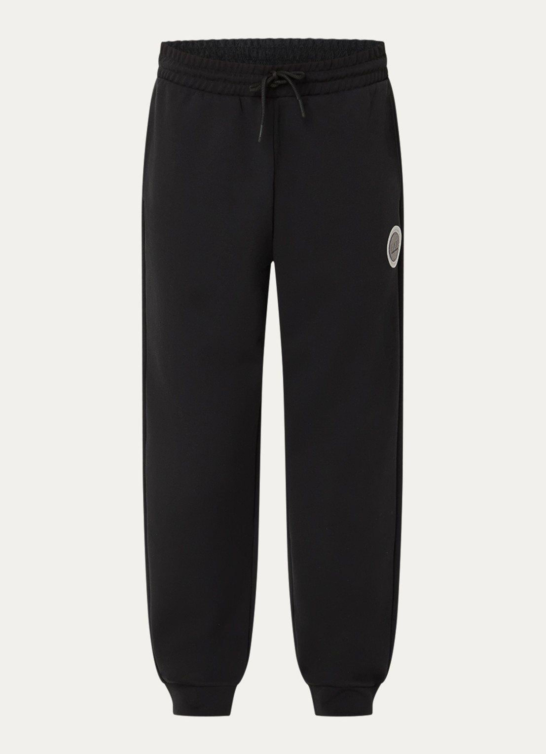 Armani Tapered fit joggingbroek met logo en steekzakken - voorkant zwart