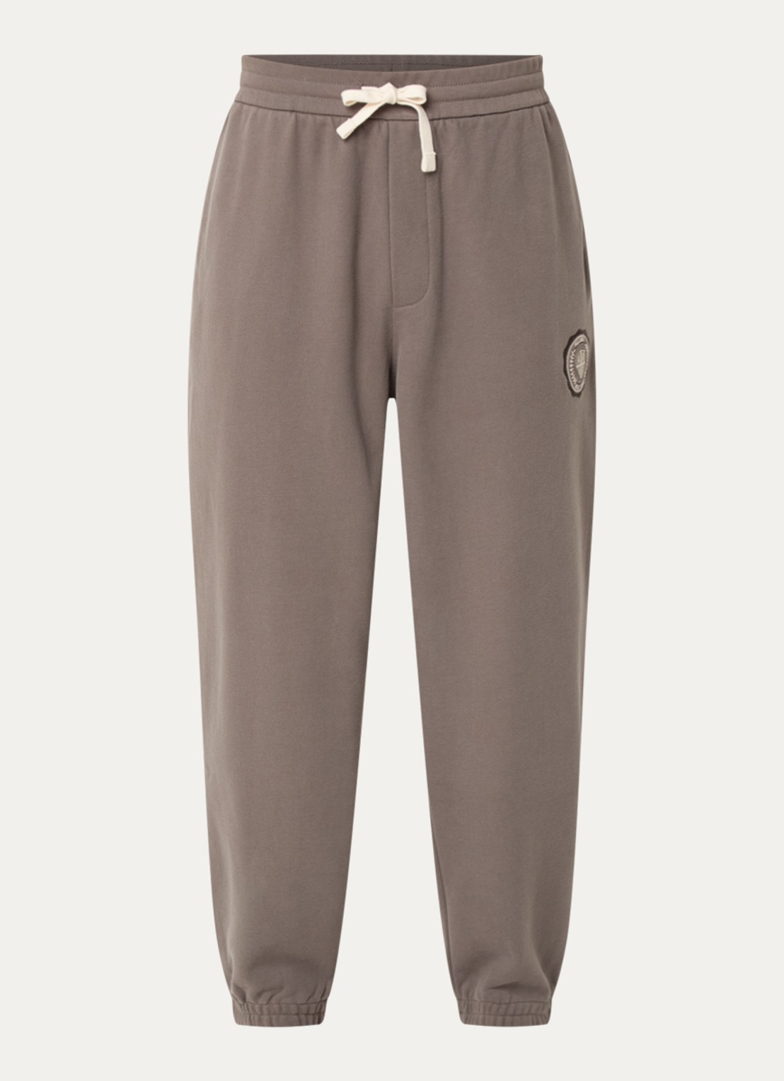 Armani Tapered fit joggingbroek met logo - voorkant 3 lichtbruin