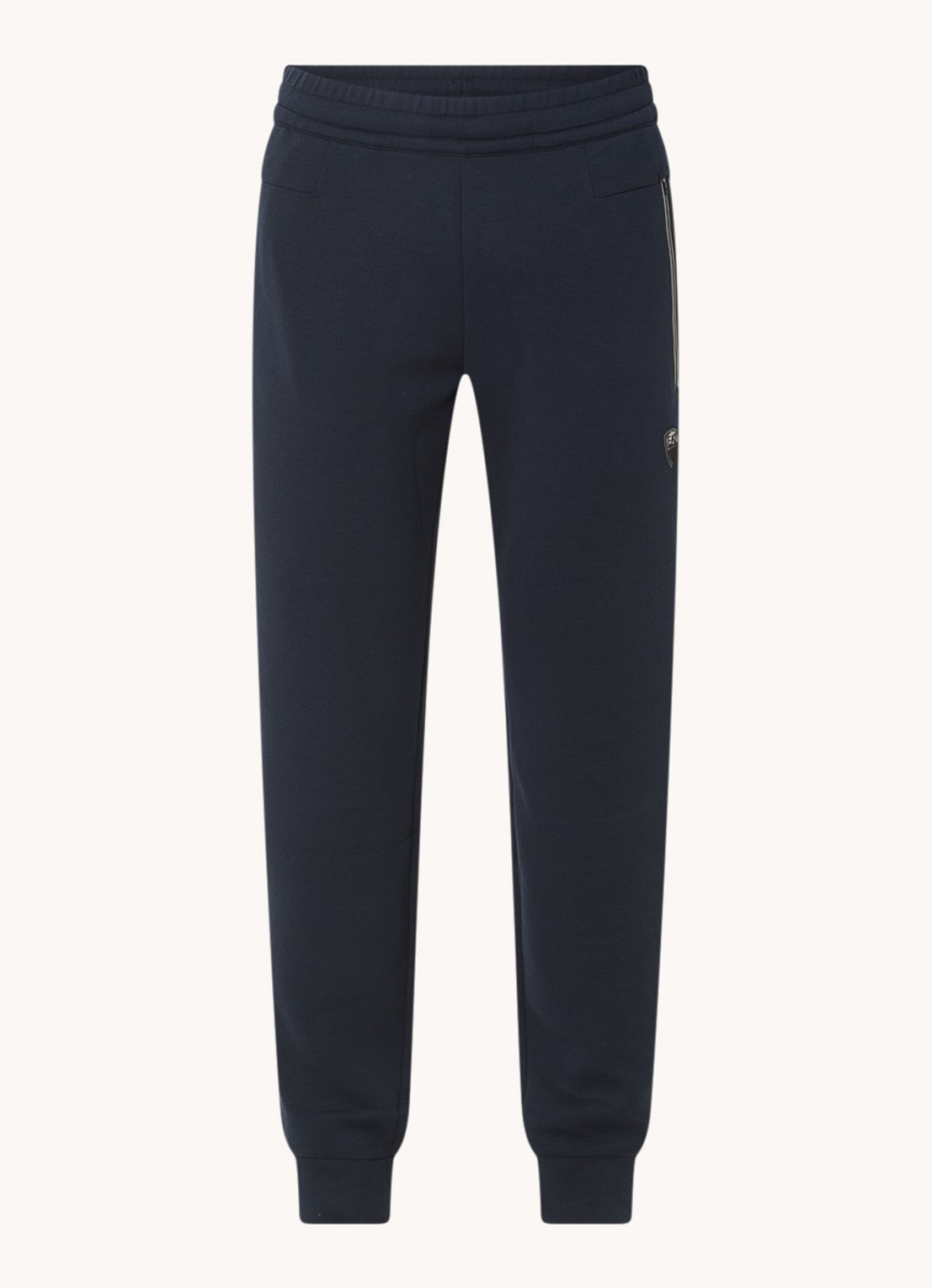 Armani Tapered fit joggingbroek met logo - voorkant 2 indigo