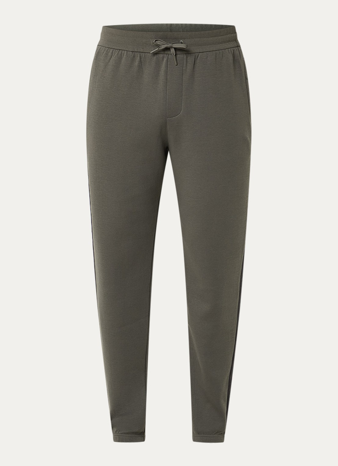 Armani Tapered fit joggingbroek met logoband met steekzakken - voorkant 4 olijfgroen