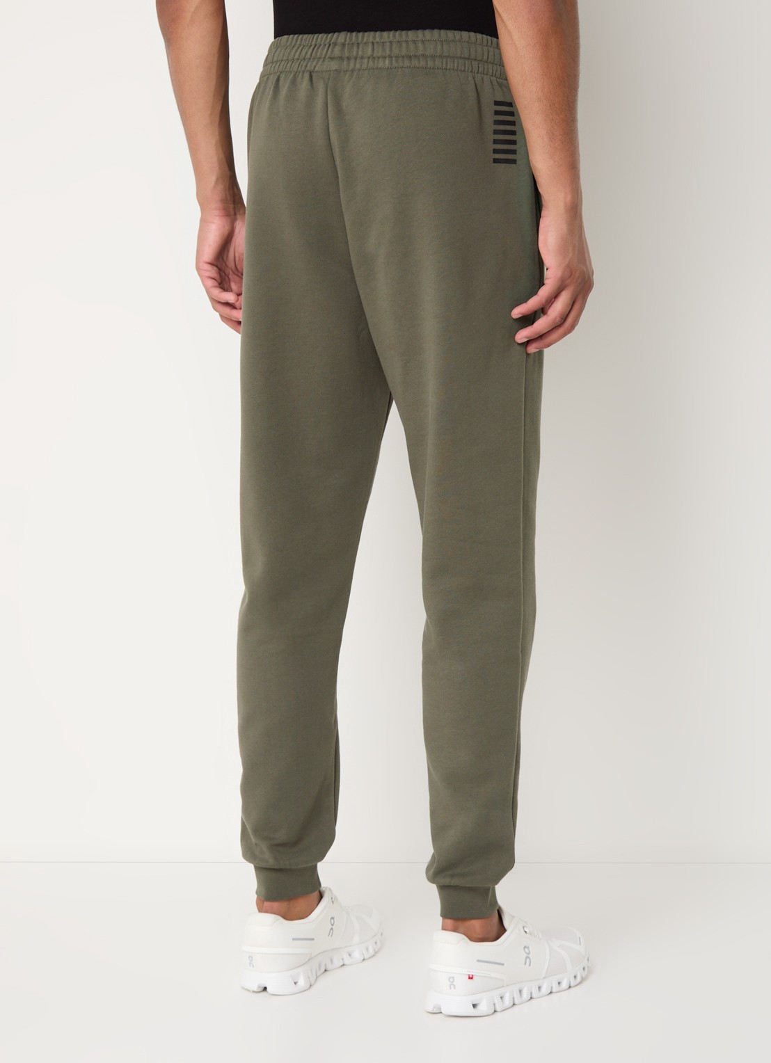 Armani Tapered fit joggingbroek met steekzakken en logo - achterkant 5 legergroen