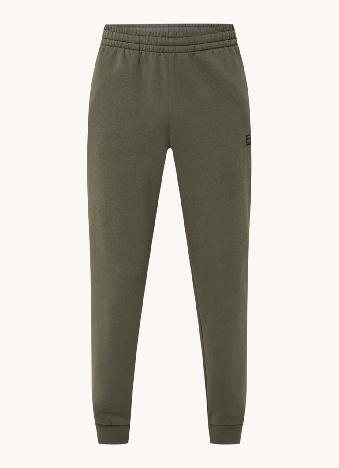 Armani Tapered fit joggingbroek met steekzakken en logo - voorkant legergroen