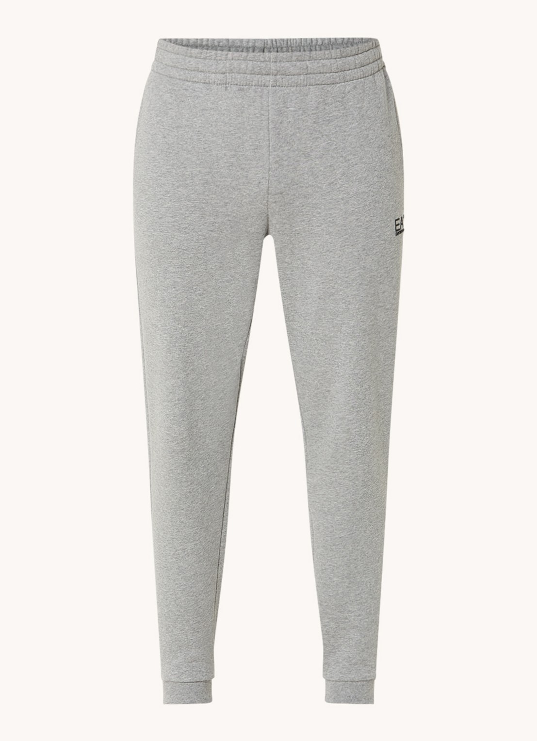 Armani Tapered fit joggingbroek met steekzakken en logo - voorkant 2 grijsmele