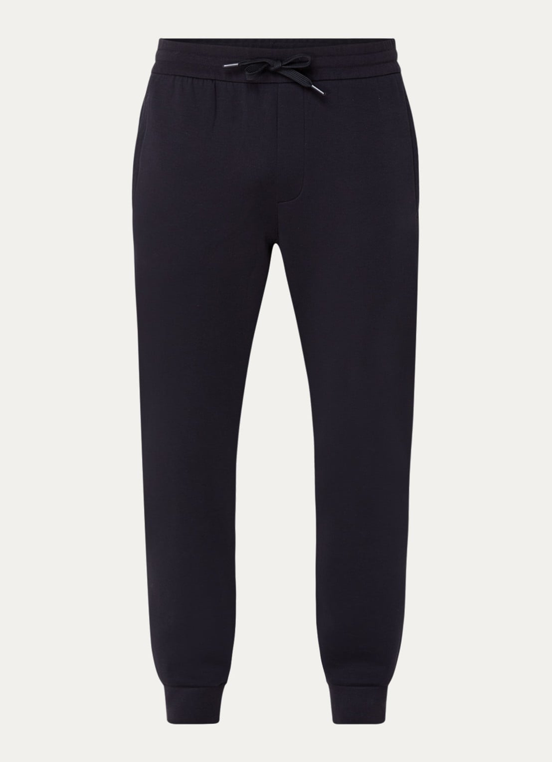 Armani Tapered fit joggingbroek met steekzakken - voorkant 4 donkerblauw