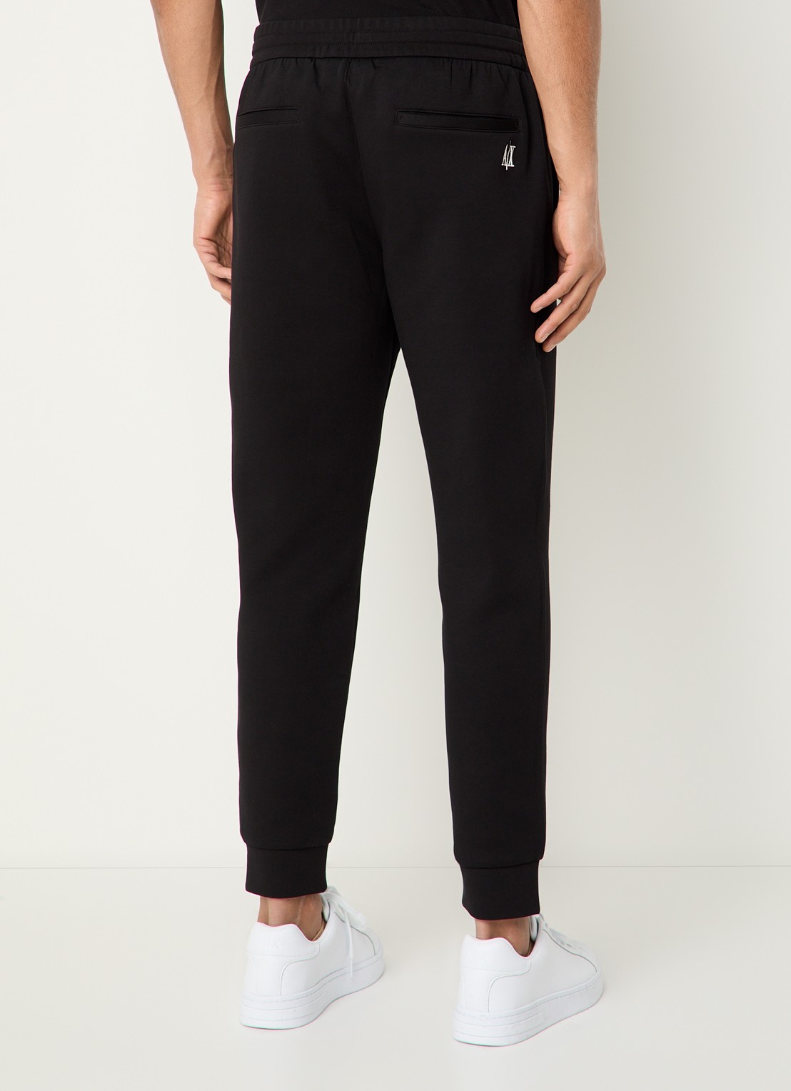 Armani Tapered fit joggingbroek met steekzakken - achterkant zwart