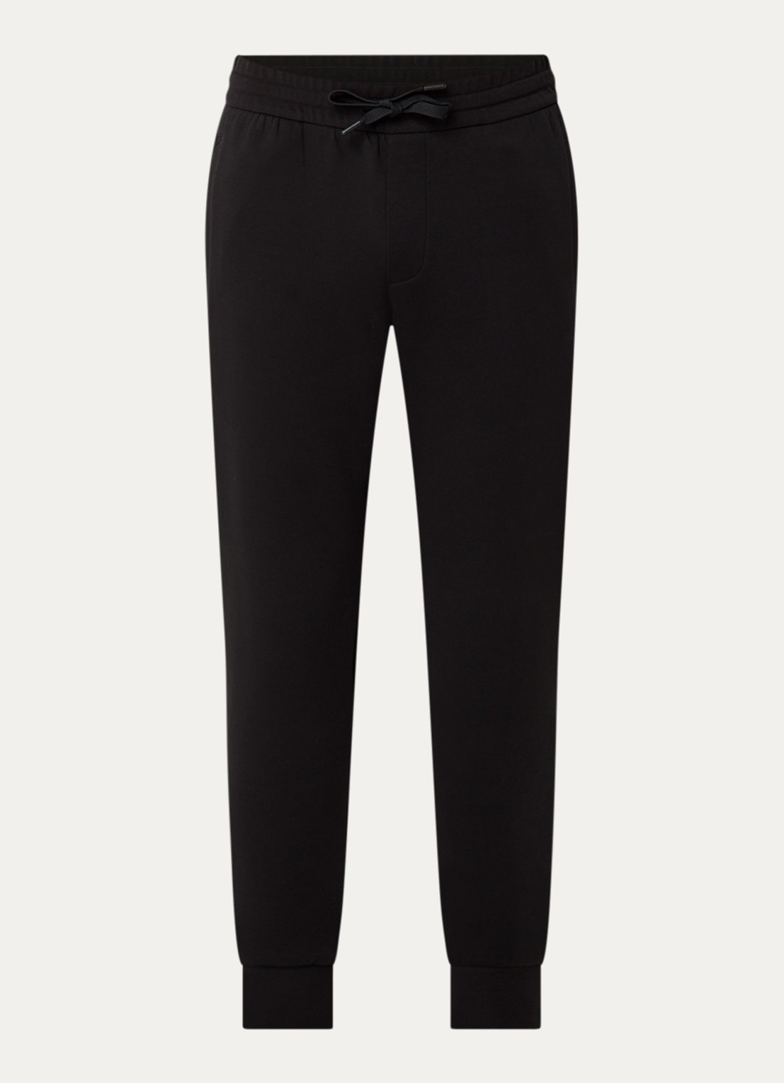 Armani Tapered fit joggingbroek met steekzakken - voorkant 2 zwart
