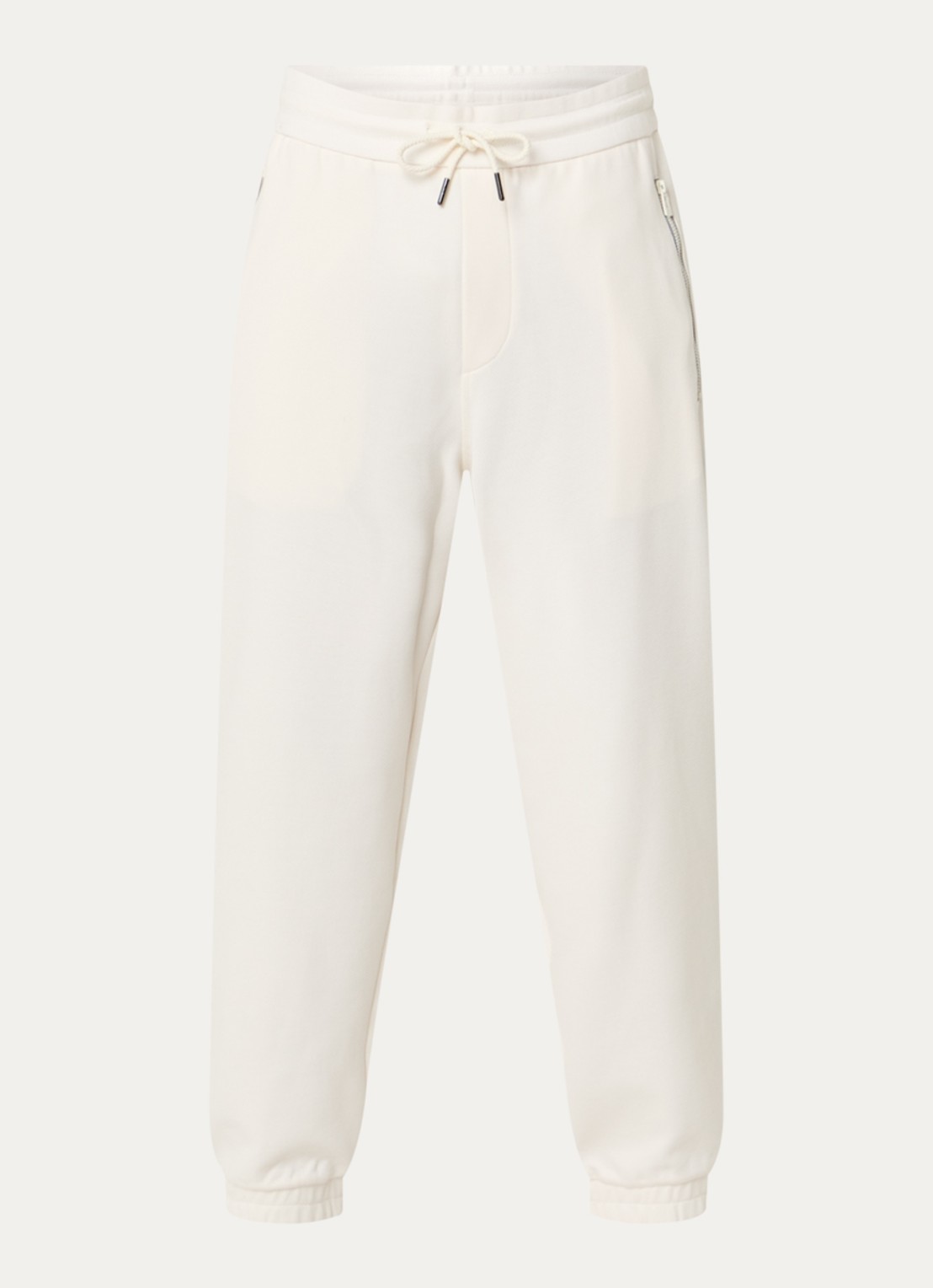 Armani Tapered fit joggingbroek met steekzakken - voorkant 2 gebroken wit