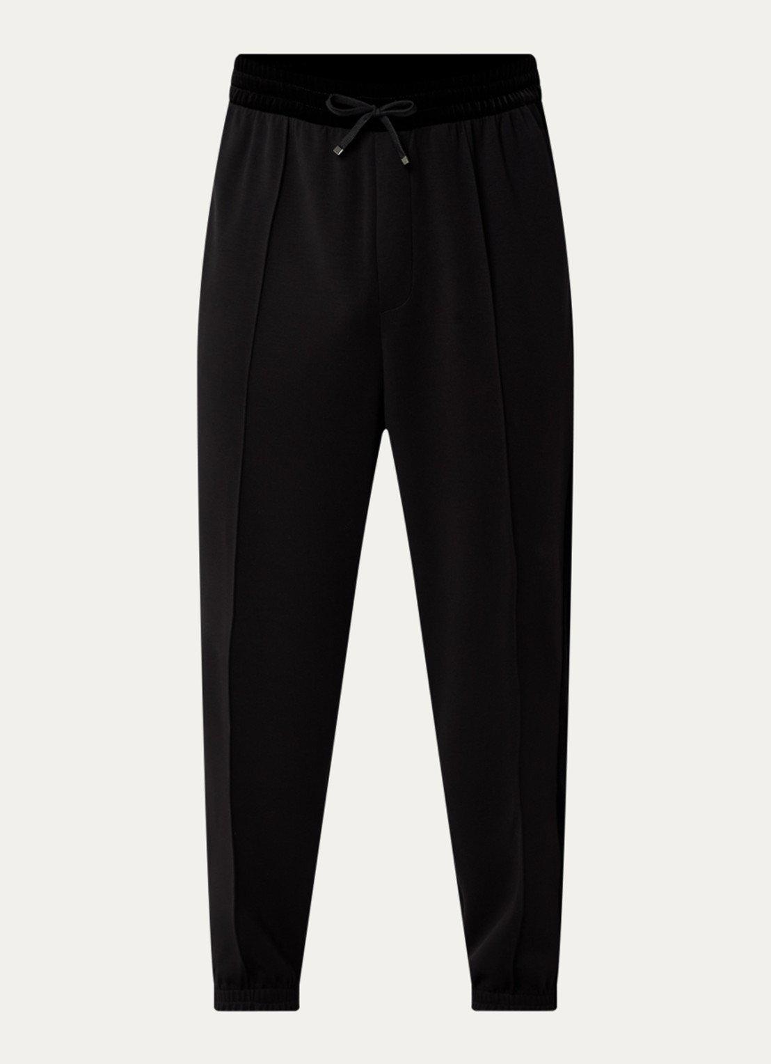 Armani Tapered fit joggingbroek met steekzakken - voorkant 3 zwart