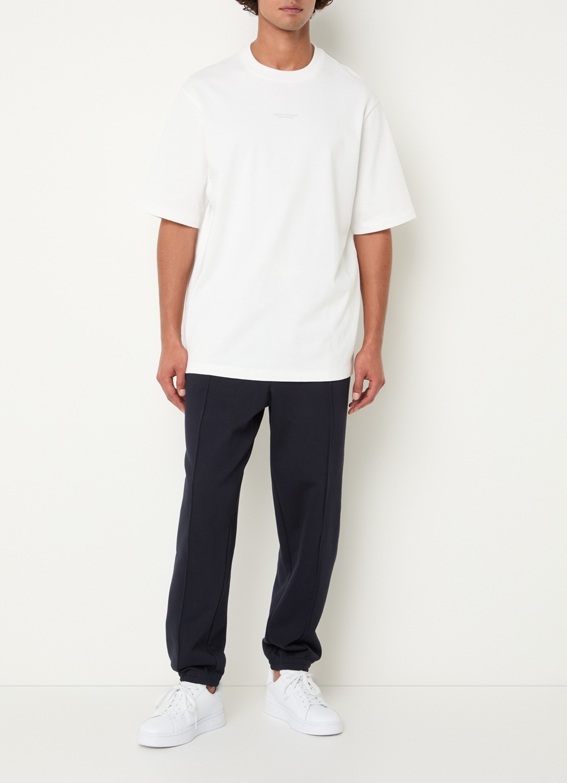 Armani Tapered fit joggingbroek met steekzakken - voorkant 2 donkerblauw