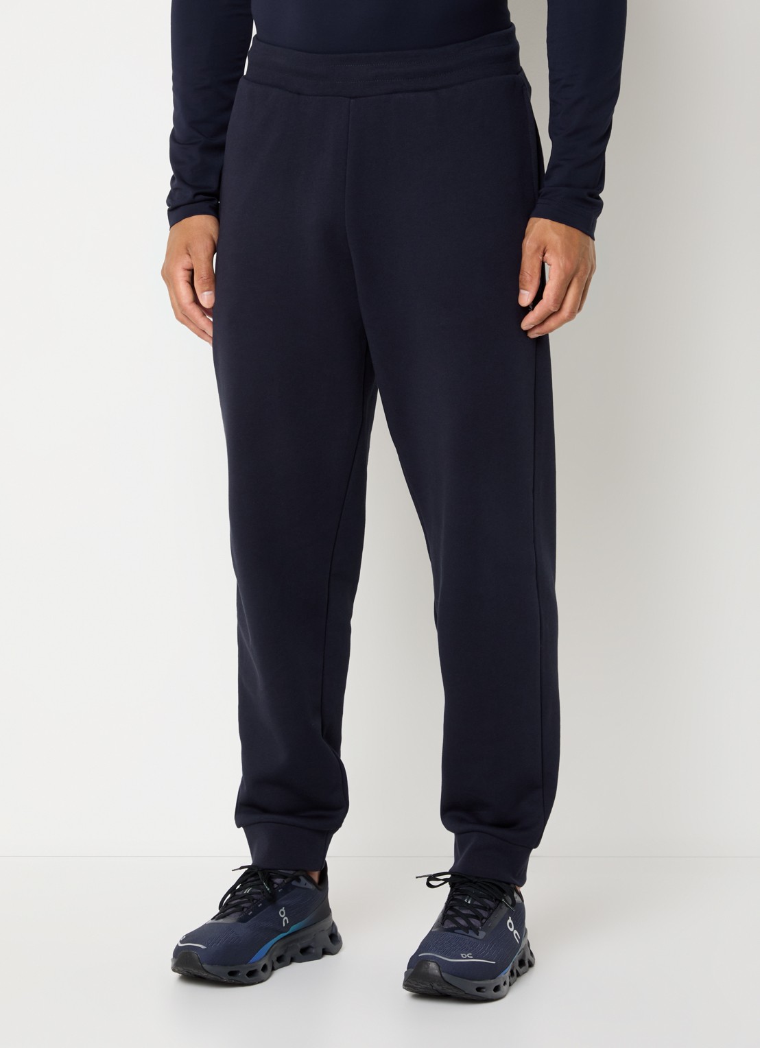 Armani Tapered fit joggingbroek met steekzakken - detail 3 donkerblauw