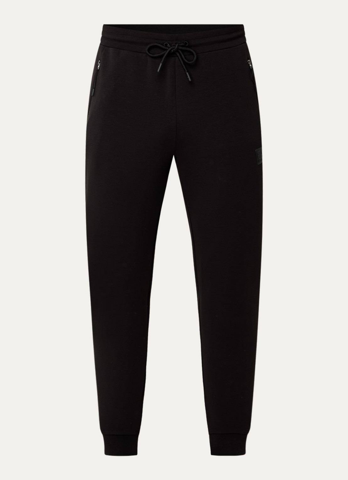 Armani Tapered fit joggingbroek met steekzakken - voorkant 3 zwart