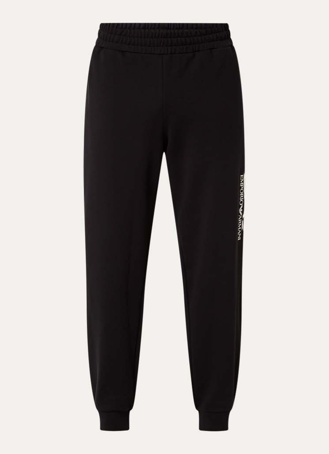 Armani Tapered fit joggingbroek met steekzakken - voorkant 2 zwart
