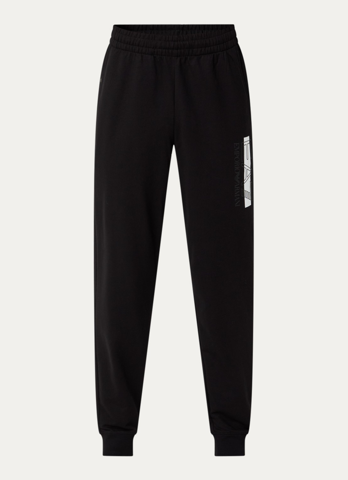 Armani Tapered fit joggingbroek met steekzakken - voorkant 3 zwart