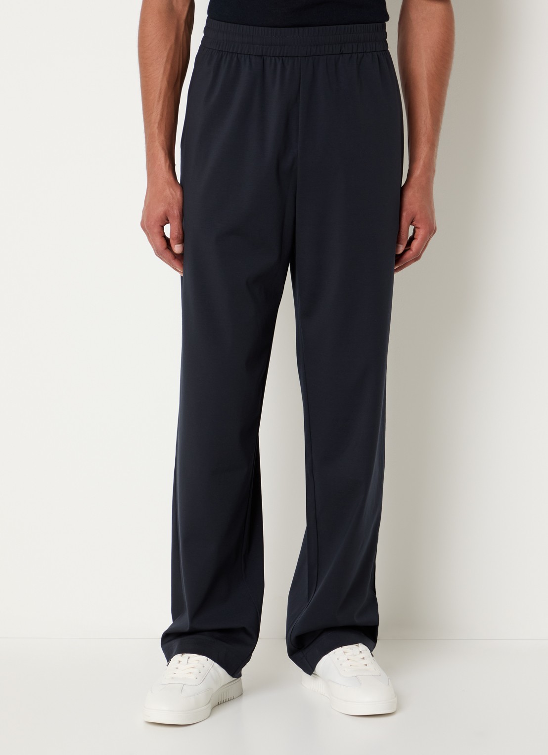 Armani Tapered fit joggingbroek met steekzakken - detail 4 donkerblauw