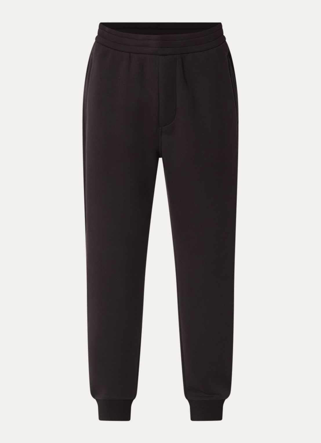 Armani Tapered fit joggingbroek - voorkant 4 zwart