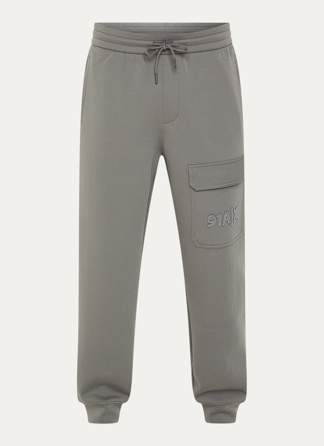 Armani Tapered fit joggingsbroek met logo - voorkant 2 donkergrijs