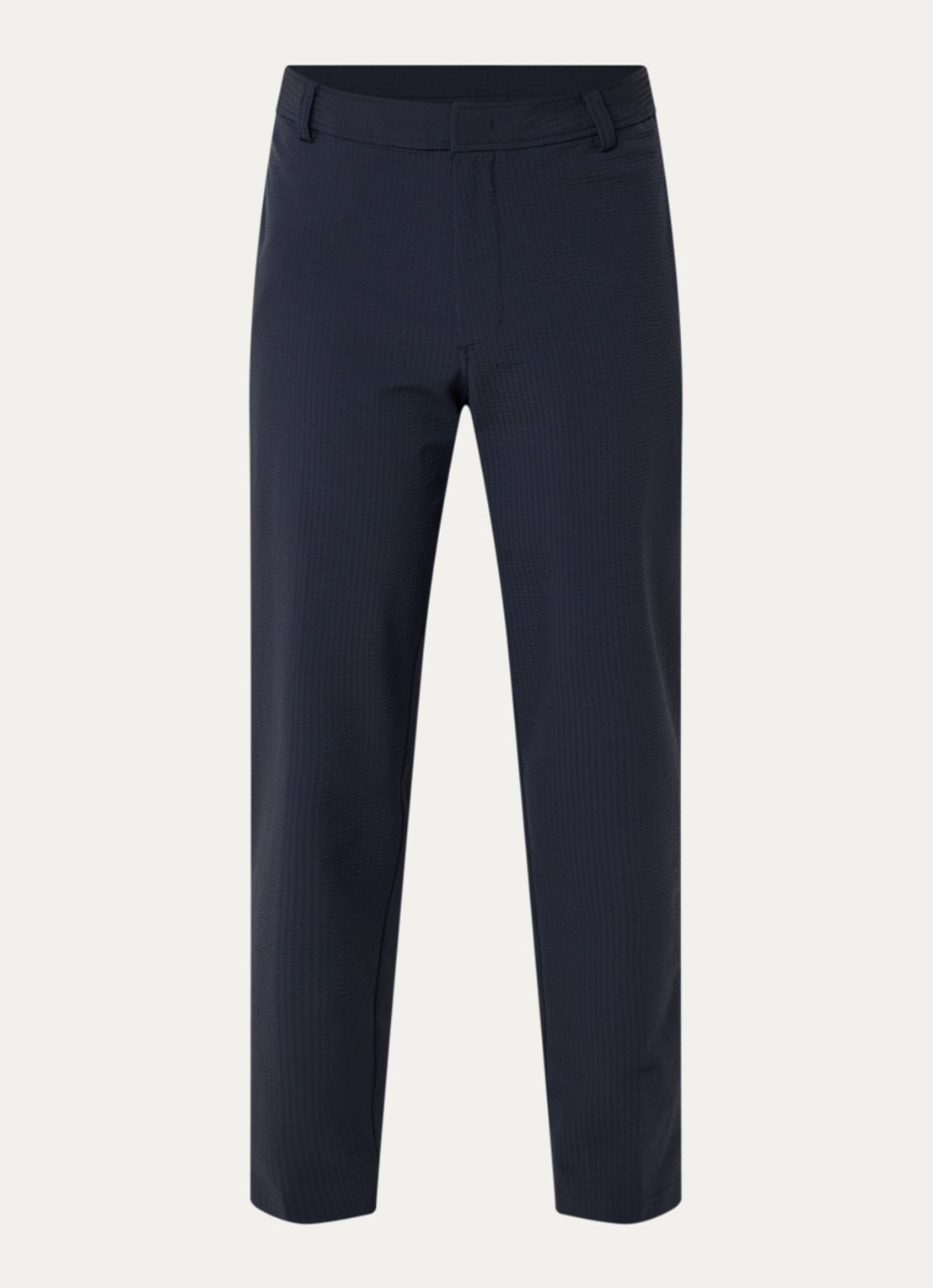 Armani Tapered fit pantalon van crêpe met steekzakken - voorkant 2 donkerblauw