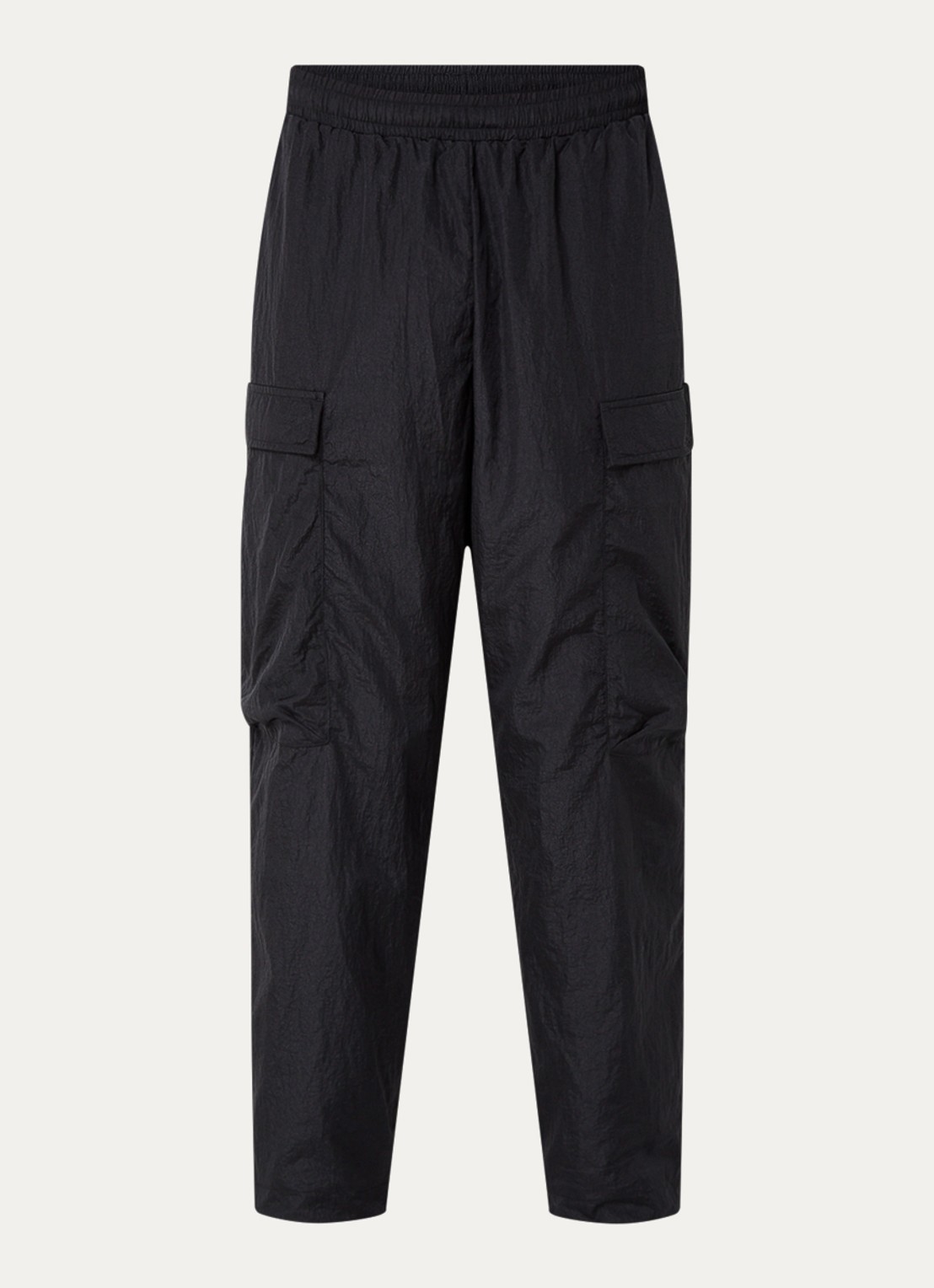 Armani Tapered fit trackpants met logo en steekzakken - voorkant 4 zwart