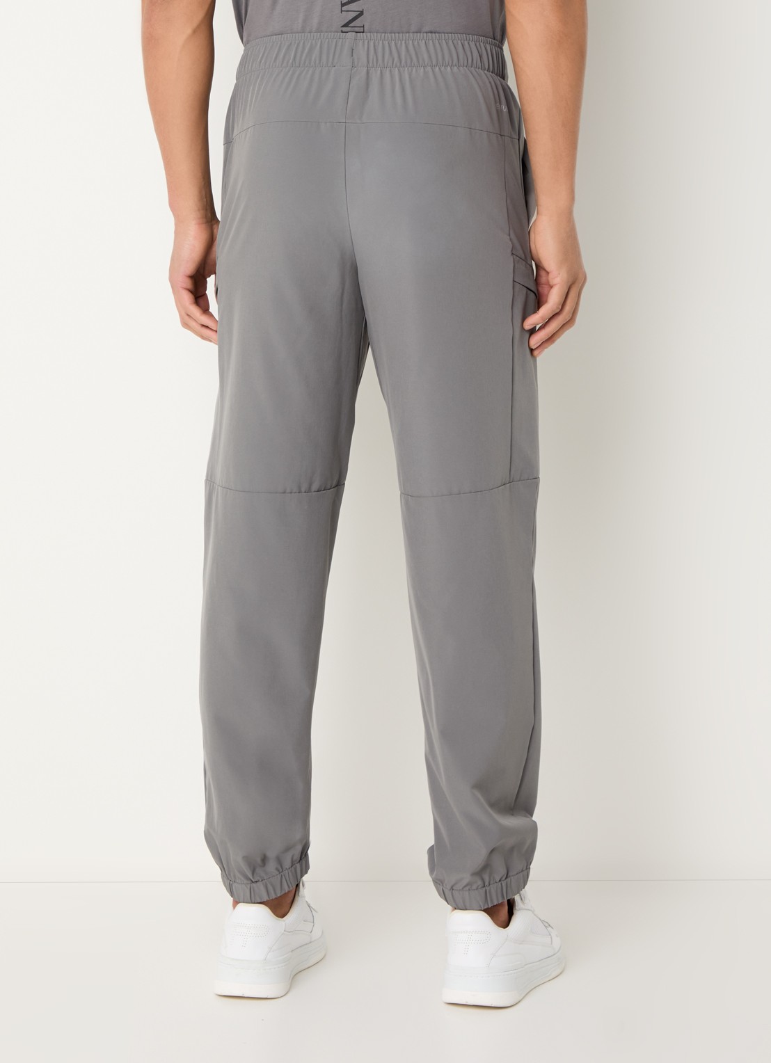 Armani Tapered fit trainingsbroek met logo - achterkant 5 smoked pearl / grijs