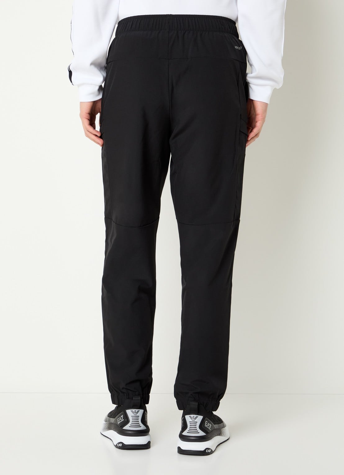 Armani Tapered fit trainingsbroek met logo - achterkant 5 zwart