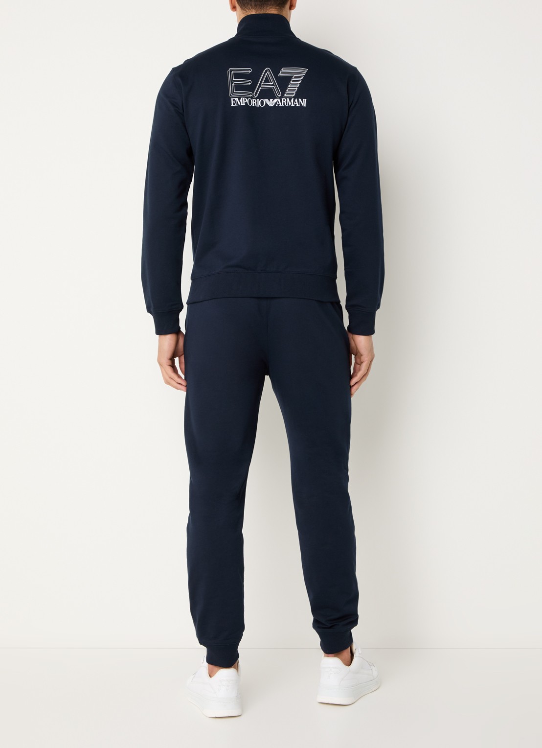 Armani Tapered fit trainingspak met logo - achterkant armani blue / blauw