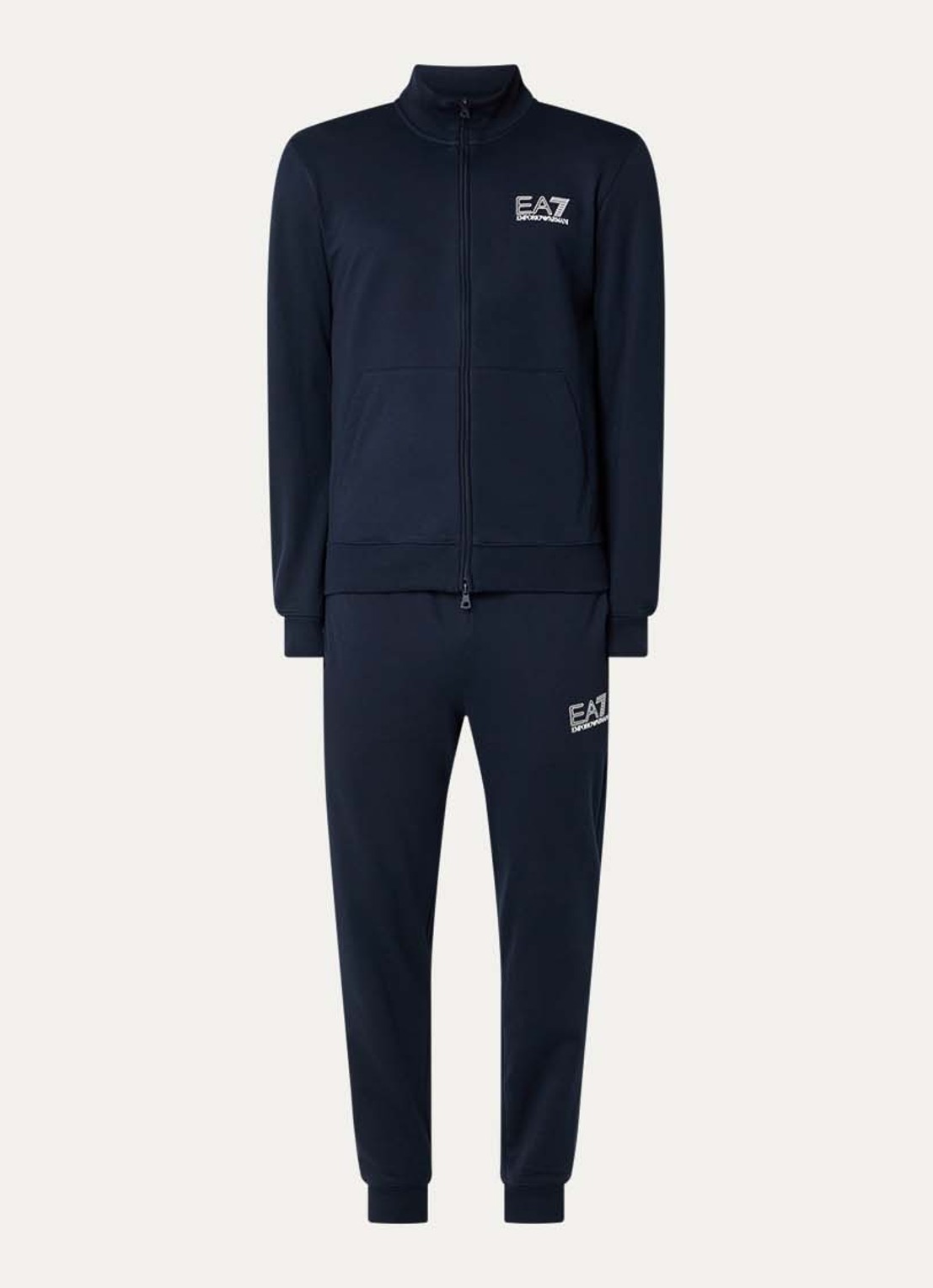 Armani Tapered fit trainingspak met logo - voorkant 2 armani blue / blauw