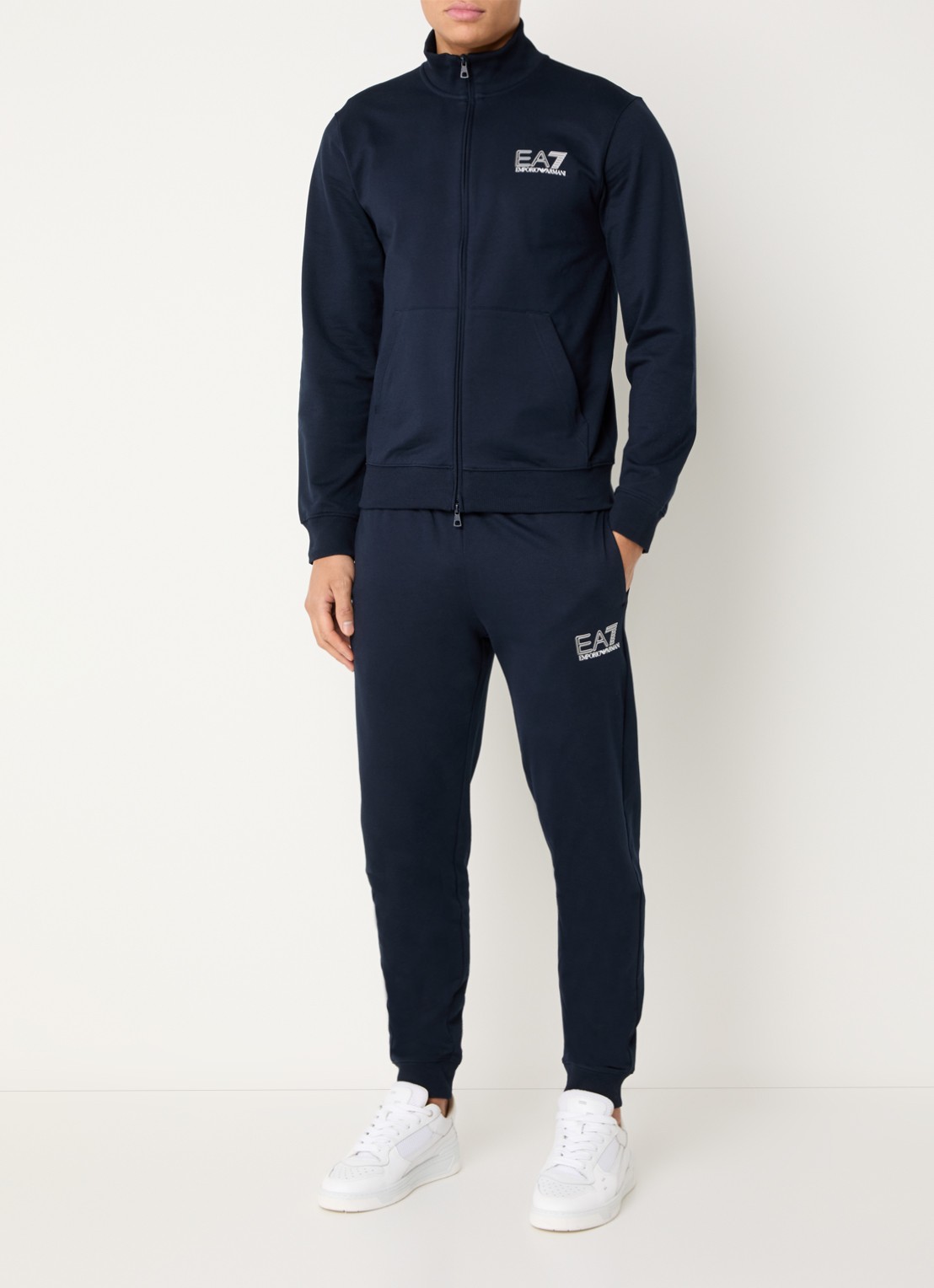 Armani Tapered fit trainingspak met logo - voorkant 3 armani blue / blauw