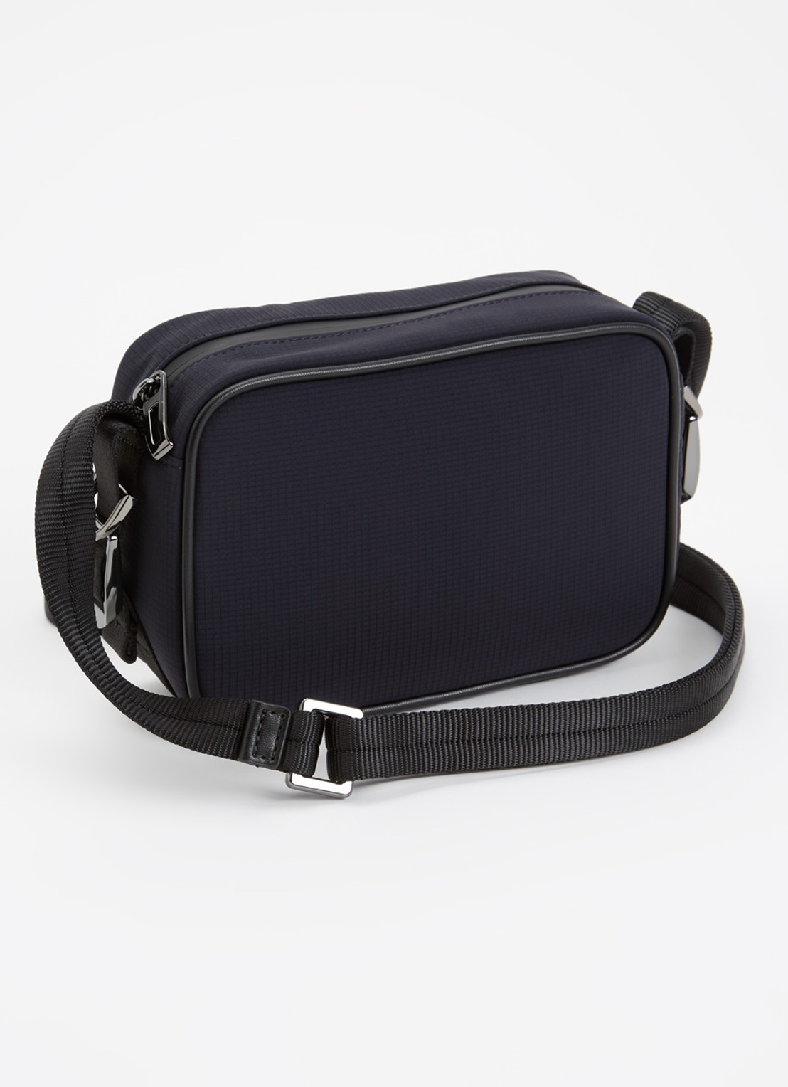 Armani Tech crossbodytas met logo - achterkant donkerblauw