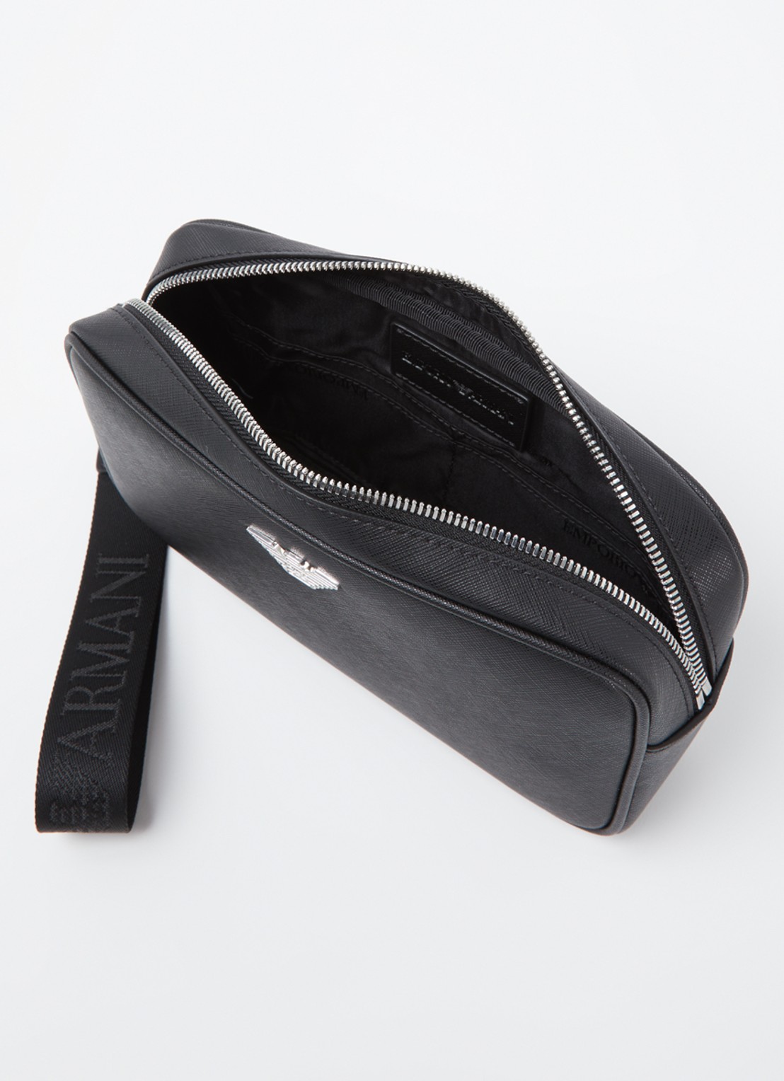 Armani Toilettas met logo - voorkant 2 zwart