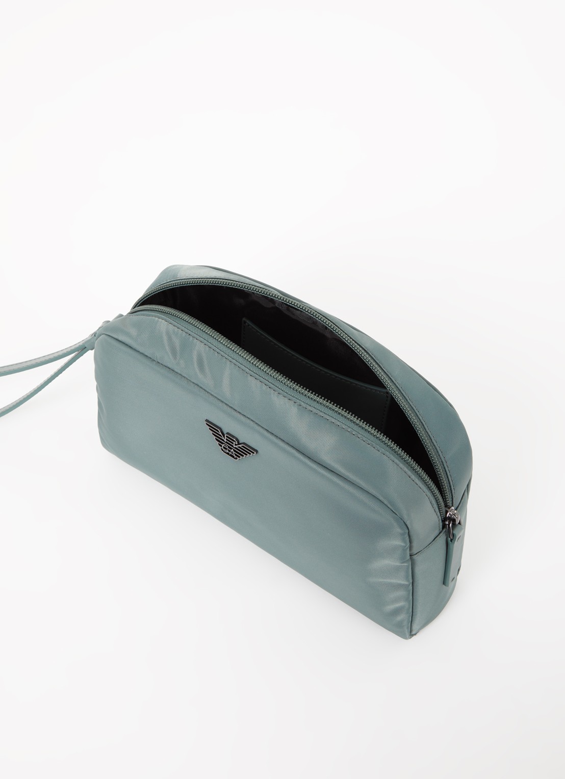 Armani Toilettas met logo - voorkant 2 zeegroen