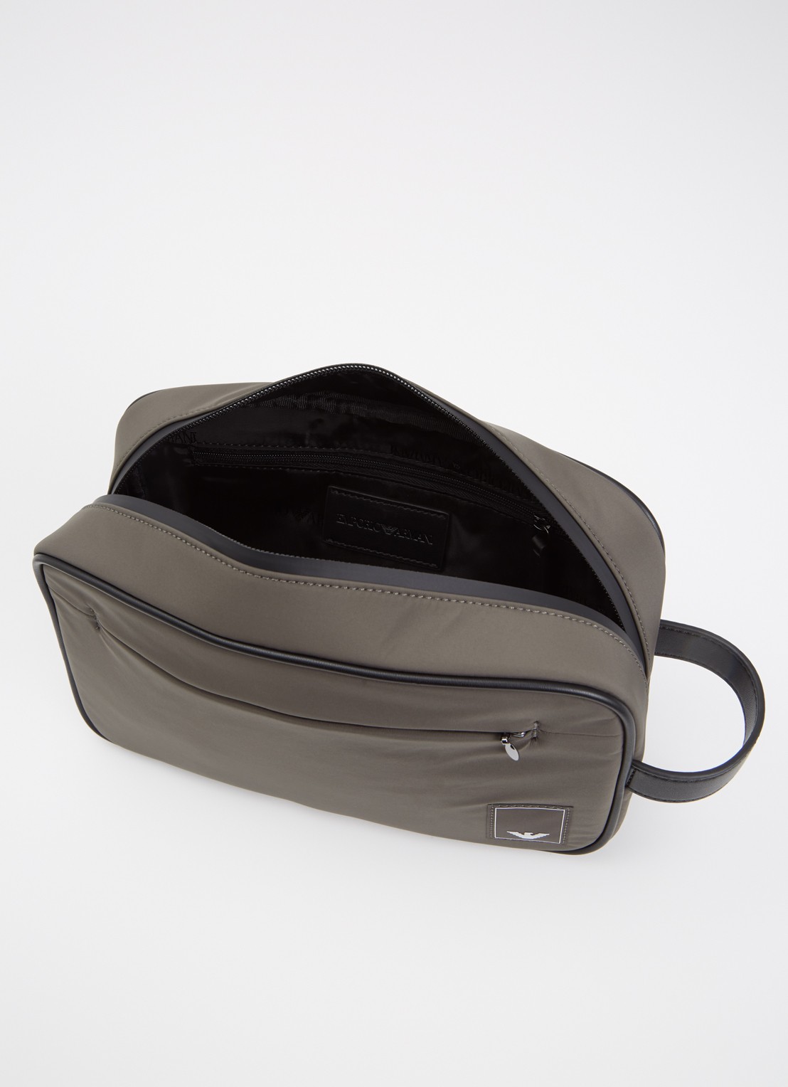Armani Toilettas met logo - voorkant 2 taupe