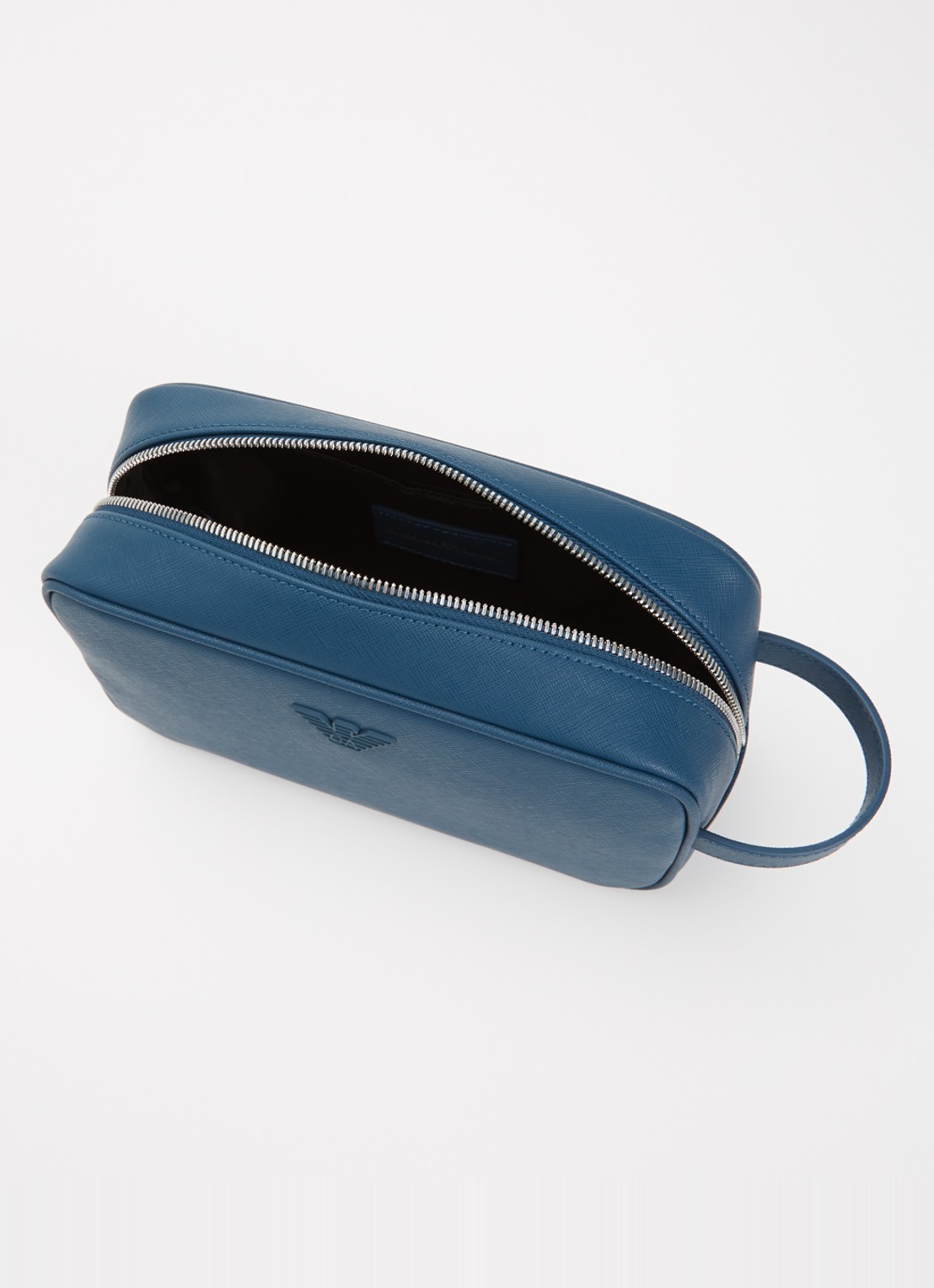 Armani Toilettas met logo - voorkant 2 petrol