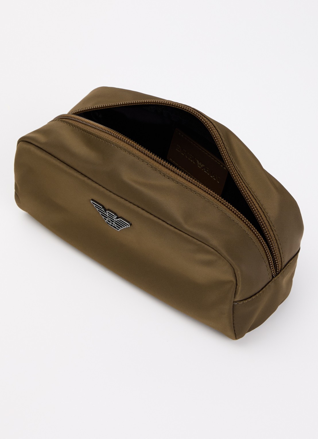 Armani Toilettas met logo - voorkant 2 hazelnootbruin
