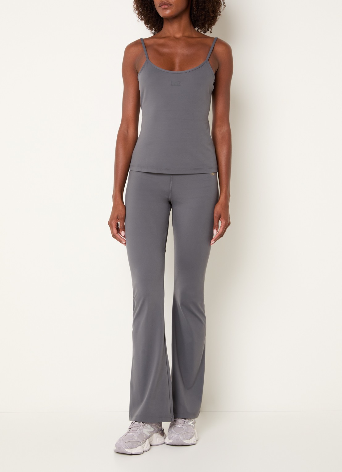 Armani Top met logo - voorkant 2 antraciet