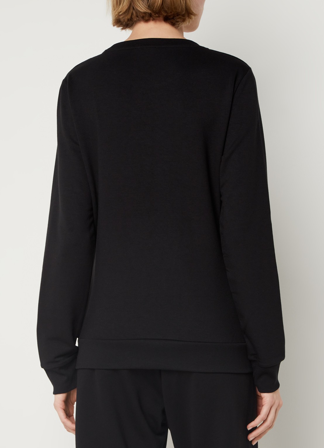 Armani Trainings sweater met logo en strass - achterkant zwart