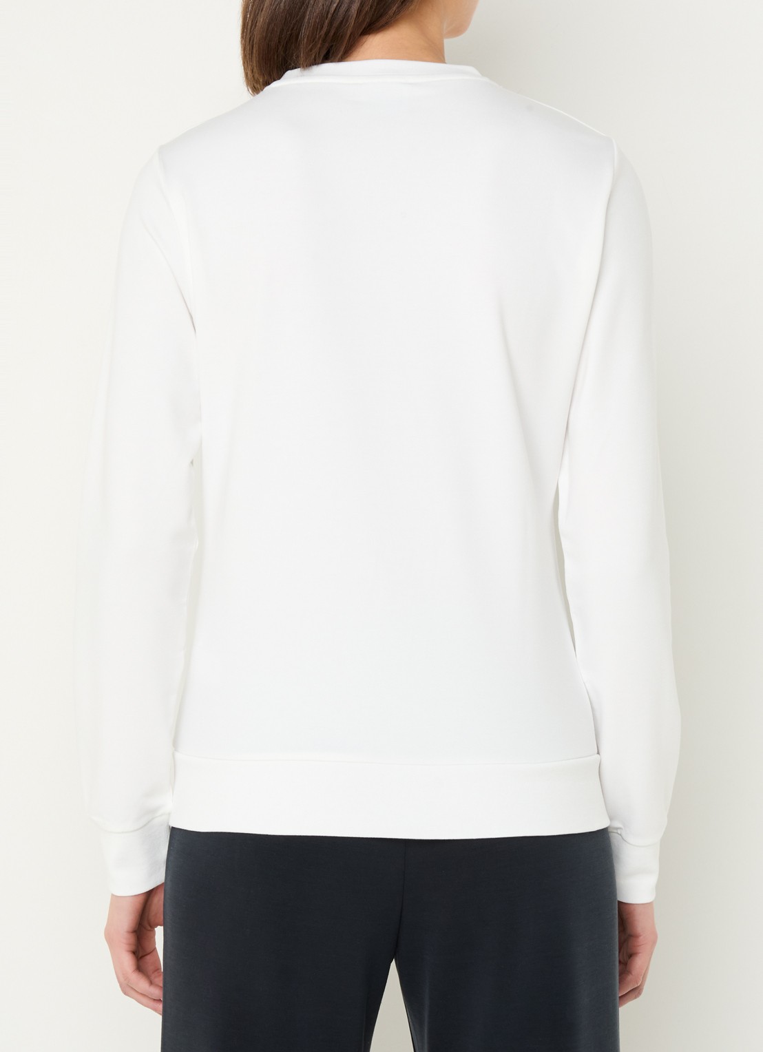 Armani Trainings sweater met logo en strass - achterkant wit