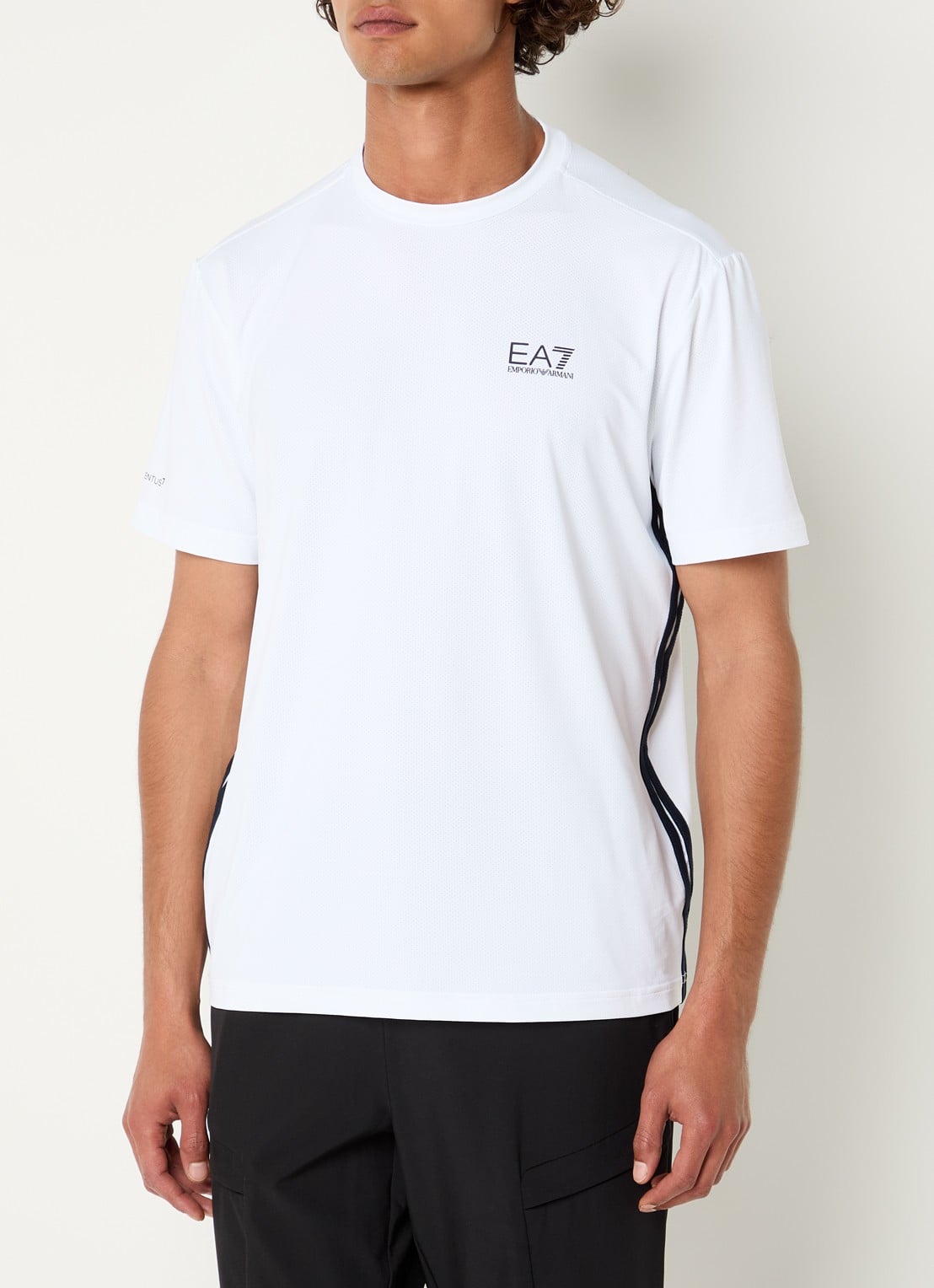 Armani Trainings T-shirt met logo - detail 2 wit